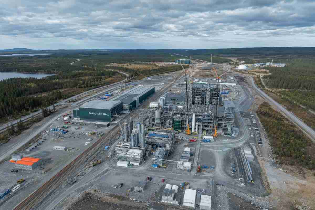 Bodenxt green steel plant construction site in Boden, Sweden
